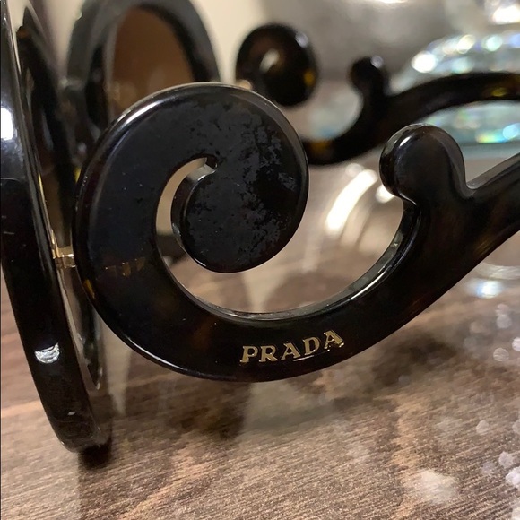 PRADA Baroque Sunglasses SPR 27N Brown - Picture 9 of 16
